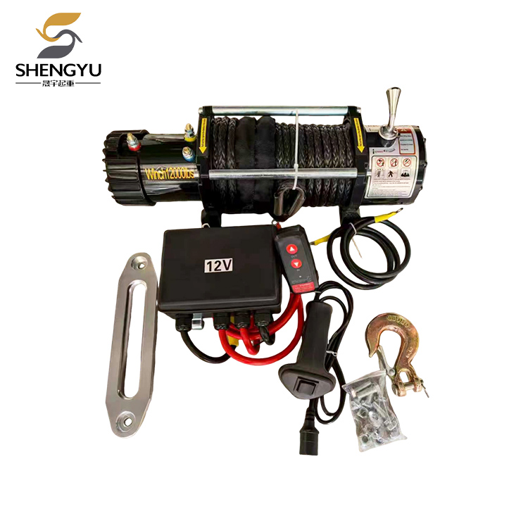Treuil électrique 12V24V avec corde Dyneema